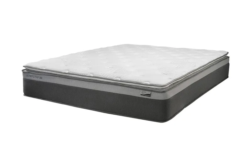 Fjermadrass HARMONY TOPPOCKET 120x200xH33cm, Hvit/Grå