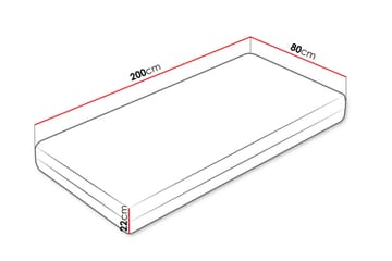 Florizel Fjærmadrass 80x200 cm - Hvit - Møbler - Senger - Madrasser - Rammemadrass & springfjærmadrass