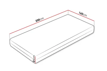 Flynt Fjærmadrass 160x200 cm - Hvit - Møbler - Senger - Madrasser - Rammemadrass & springfjærmadrass