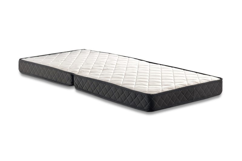 Folding Bed Hvit|Svart - Overmadrass