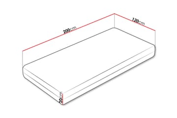 Freeborn Fjærmadrass 120x200 cm - Hvit - Møbler - Senger - Madrasser - Rammemadrass & springfjærmadrass