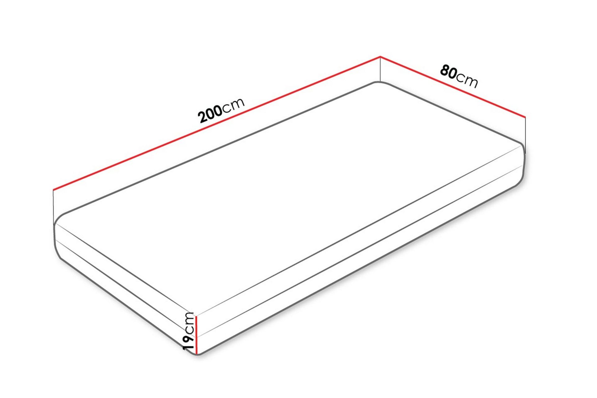 Frohike Fjærmadrass 80x200 cm - Hvit - Møbler - Senger - Madrasser - Rammemadrass & springfjærmadrass