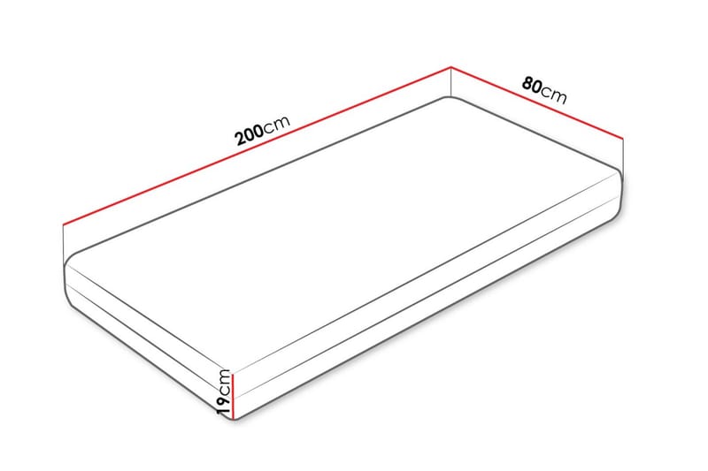 Frohike Fjærmadrass 80x200 cm - Hvit - Møbler - Senger - Madrasser - Rammemadrass & springfjærmadrass