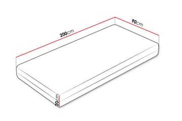 Fryer Fjærmadrass 90x200 cm - Hvit - Møbler - Senger - Madrasser - Rammemadrass & springfjærmadrass