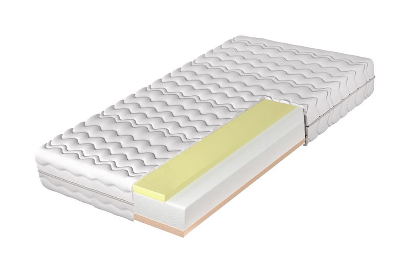Fynlee Skummadrass 180x200 cm - Hvit - Møbler - Senger - Madrasser - Skummadrass