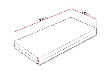 Gamini Skummadrass 140x200 cm - Hvit - Møbler - Senger - Madrasser - Skummadrass