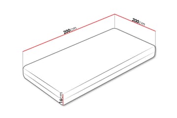 Gamini Skummadrass 200x200 cm - Hvit - Møbler - Senger - Madrasser - Skummadrass