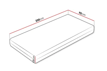 Garbo Fjærmadrass 90x200 cm - Hvit - Møbler - Senger - Madrasser - Rammemadrass & springfjærmadrass