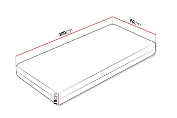 Guntorp Fjærmadrass 90x200 cm - Hvit - Møbler - Senger - Madrasser - Rammemadrass & springfjærmadrass