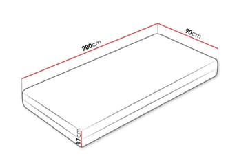 Guntorp Fjærmadrass 90x200 cm - Hvit - Møbler - Senger - Madrasser - Rammemadrass & springfjærmadrass