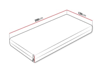 Huvudstorp Fjærmadrass 120x200 cm - Hvit - Møbler - Senger - Madrasser - Rammemadrass & springfjærmadrass