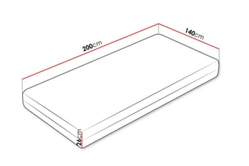 Huvudstorp Fjærmadrass 140x200 cm - Hvit - Møbler - Senger - Madrasser - Rammemadrass & springfjærmadrass