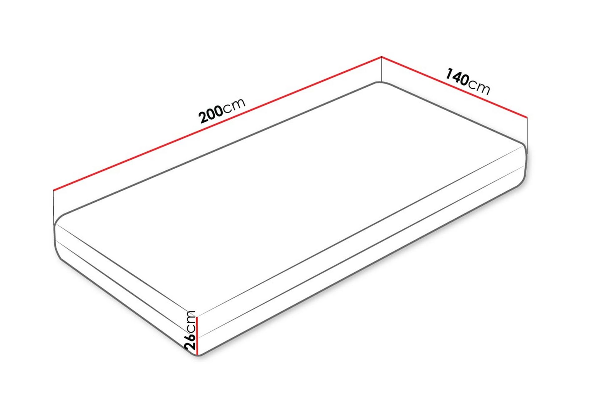 Huvudstorp Fjærmadrass 140x200 cm - Hvit - Møbler - Senger - Madrasser - Rammemadrass & springfjærmadrass