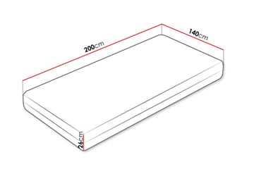 Huvudstorp Fjærmadrass 140x200 cm - Hvit - Møbler - Senger - Madrasser - Rammemadrass & springfjærmadrass
