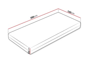 Huvudstorp Fjærmadrass 160x200 cm - Hvit - Møbler - Senger - Madrasser - Rammemadrass & springfjærmadrass