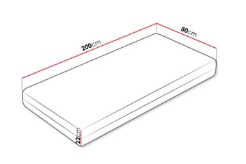 Huvudstorp Fjærmadrass 80x200 cm - Hvit - Møbler - Senger - Madrasser - Rammemadrass & springfjærmadrass