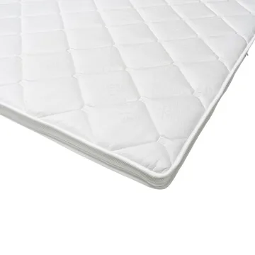 HVILA Duo overmadrass vendbar med sommer- og vinterside, 160x200 cm – 7 cm myk/medium, polyeterskum, vaskbart trekk - Møbler - Senger - Madrasser - Overmadrass
