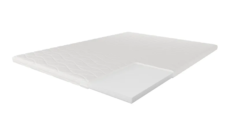 HVILA Foam overmadrass i polyeterskum 140x200 cm – 7 cm myk/medium, vaskbart trekk - Møbler - Senger - Madrasser - Overmadrass