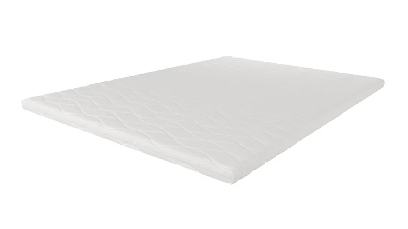 HVILA Foam overmadrass i polyeterskum 140x200 cm – 7 cm myk/medium, vaskbart trekk, undefined