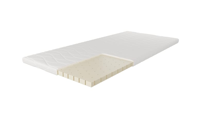 HVILA Latex overmadrass i punktelastisk lateks 90x200 cm – 7 cm medium/fast, vaskbart trekk - Møbler - Senger - Madrasser - Overmadrass