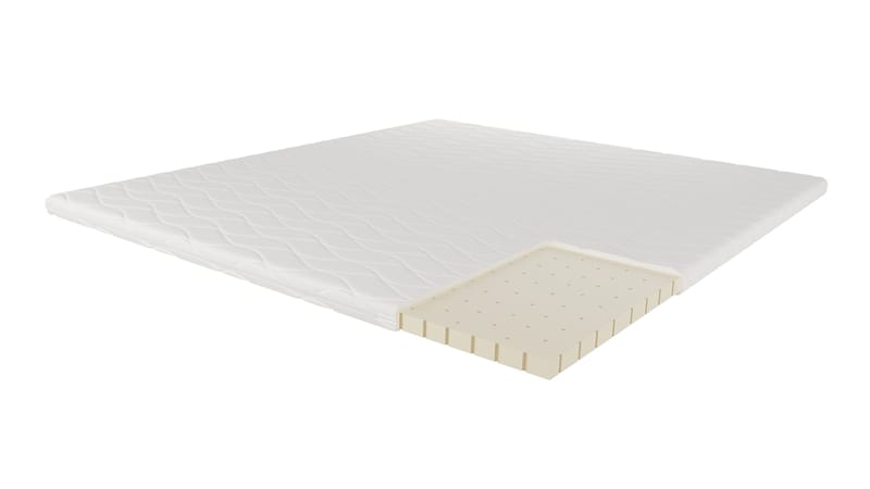 HVILA Latex overmadrass i punktelastisk lateks 160x200 cm – 7 cm medium/fast, vaskbart trekk - Møbler - Senger - Madrasser - Overmadrass