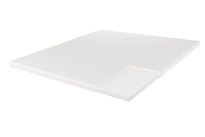 HVILA Overmadrass 180x200 cm – 7 cm polyeterskum, myk/medium med vaskbart trekk - Møbler - Senger - Madrasser - Overmadrass