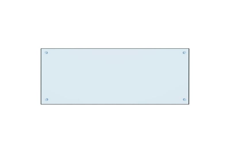 Kjøkkenplate hvit 100x40 cm herdet glass - Hvit - Overmadrass