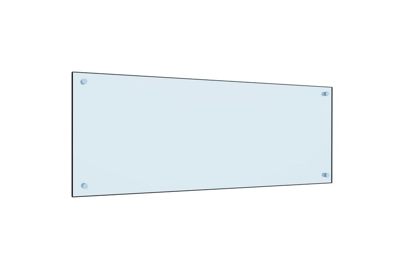 Kjøkkenplate hvit 100x40 cm herdet glass - Hvit - Overmadrass