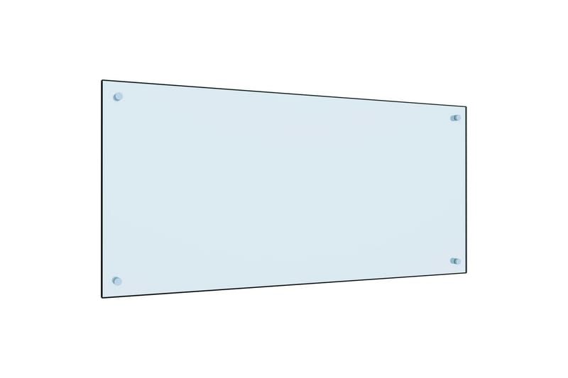 Kjøkkenplate hvit 100x50 cm herdet glass - Hvit - Overmadrass