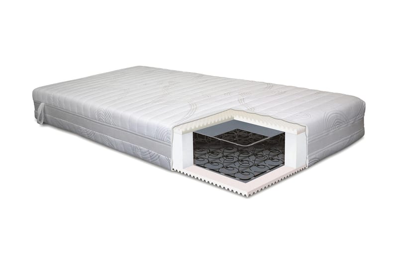 Lowell Springfjærmadrass 90x200 Fast, Hvit