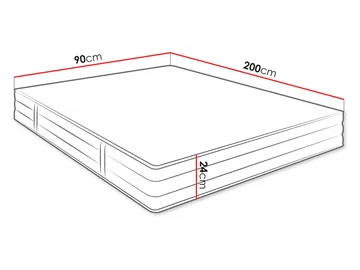 madrass Madrass MEDIQ H3 90x200 cm - Møbler - Senger - Madrasser - Rammemadrass & springfjærmadrass