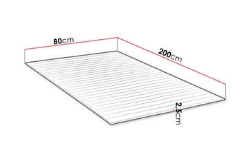 Mandula Overmadrass 80 cm - Hvit - Møbler - Senger - Madrasser - Overmadrass