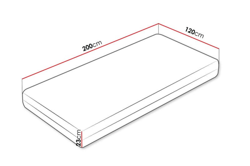Norrbacksjø Fjærmadrass 120x200 cm - Hvit - Møbler - Senger - Madrasser - Rammemadrass & springfjærmadrass