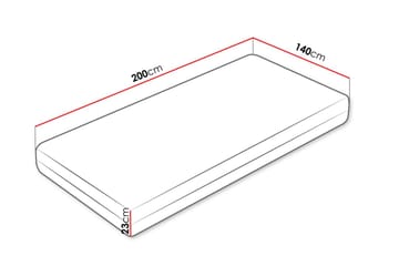 Norrbacksjö Fjærmadrass 140x200 cm - Hvit - Møbler - Senger - Madrasser - Rammemadrass & springfjærmadrass