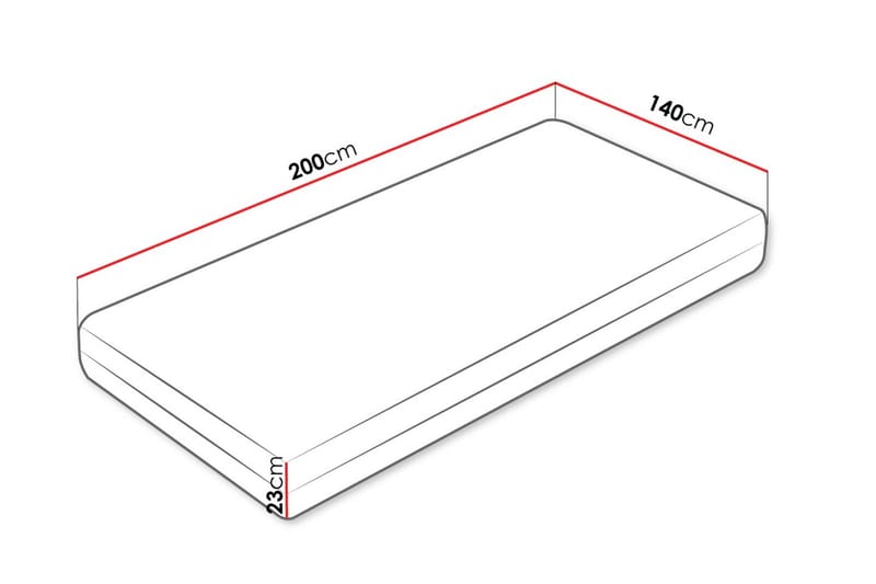 Norrbacksjö Fjærmadrass 140x200 cm - Hvit - Møbler - Senger - Madrasser - Rammemadrass & springfjærmadrass