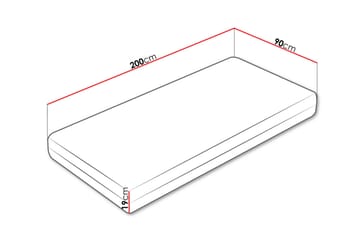 Norrebon Fjærmadrass 90x200 cm - Hvit - Møbler - Senger - Madrasser - Rammemadrass & springfjærmadrass