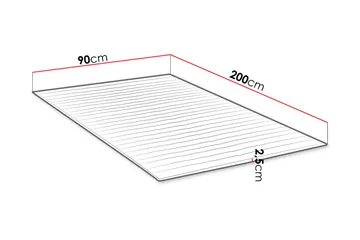 Bäddmadrass MANDULA 90x200 - Møbler - Senger - Madrasser - Overmadrass