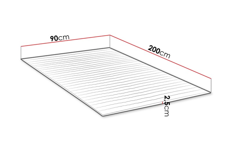 Bäddmadrass MANDULA 90x200 - Møbler - Senger - Madrasser - Overmadrass
