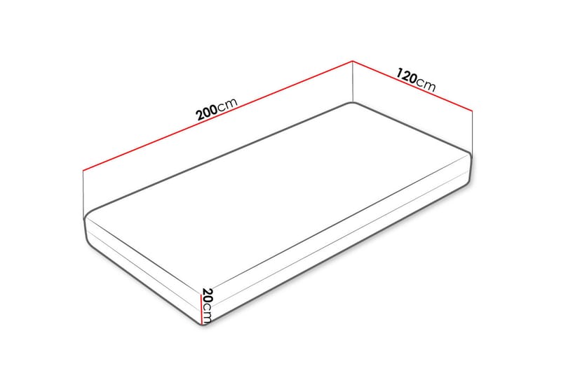 Ellinika Hard Madrass 120x200cm - Hvit - Overmadrass