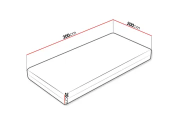 Ellinika Hard Madrass 200x200cm - Hvit - Møbler - Senger - Madrasser - Overmadrass