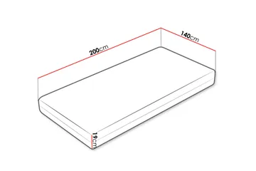 Ellinika Madrass 140x200 cm - Hvit - Møbler - Senger - Madrasser - Overmadrass