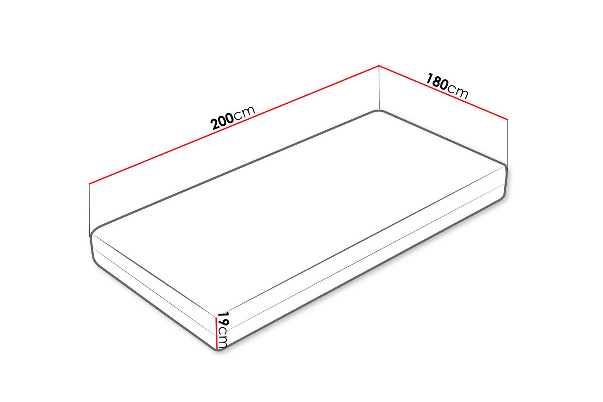 Ellinika Madrass 180x200 cm - Hvit - Møbler - Senger - Madrasser - Overmadrass