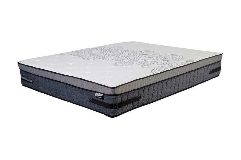 Fjermadrass HARMONY DELUX 90x200xH30cm - Grå/Hvit - Møbler - Senger - Madrasser - Overmadrass