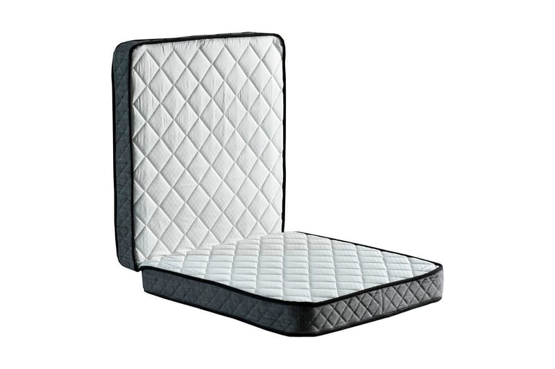 Folding Bed Hvit|Svart - Møbler - Senger - Madrasser - Overmadrass