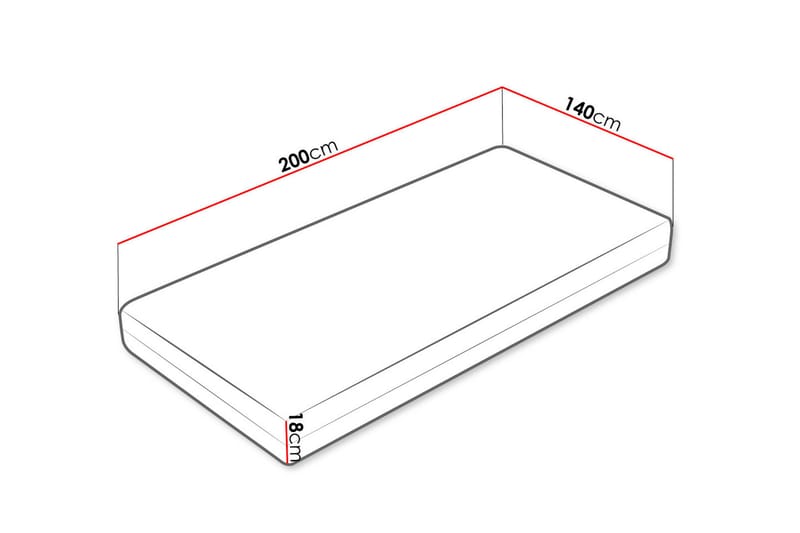 Freeland Skummadrass Vinter Sommar 140x200 cm - Hvit - Møbler - Senger - Madrasser - Overmadrass