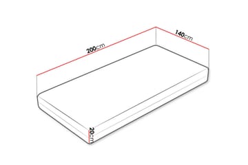 Freeland Pocketmadrass VinterSommar 140x200 cm - Hvit - Møbler - Senger - Madrasser - Overmadrass
