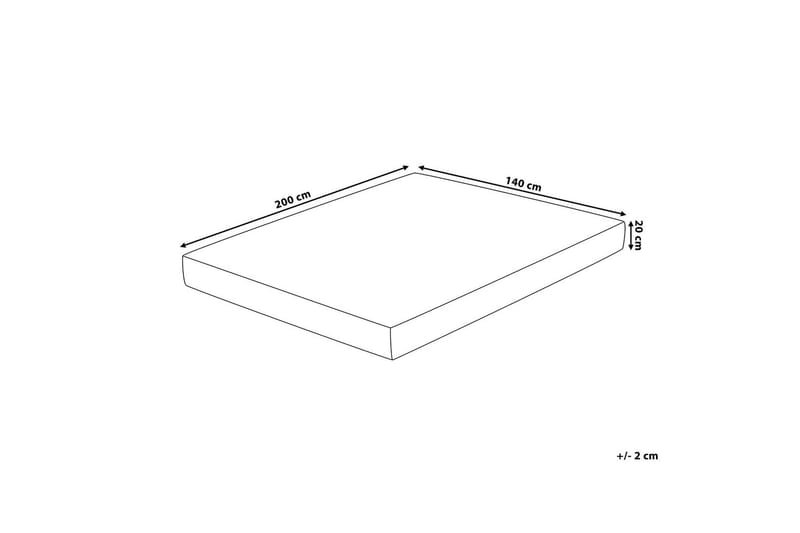 Freudig Madrass 140x200 cm Fast - Hvit - Møbler - Senger - Madrasser - Overmadrass