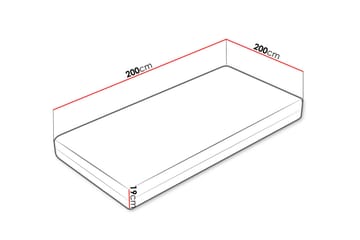 Hartsville Madrass 200x200 cm - Hvit - Møbler - Senger - Madrasser - Overmadrass