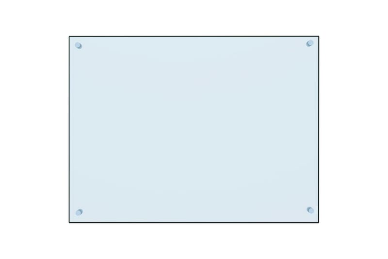 Kjøkkenplate hvit 80x60 cm herdet glass - Hvit - Møbler - Senger - Madrasser - Overmadrass