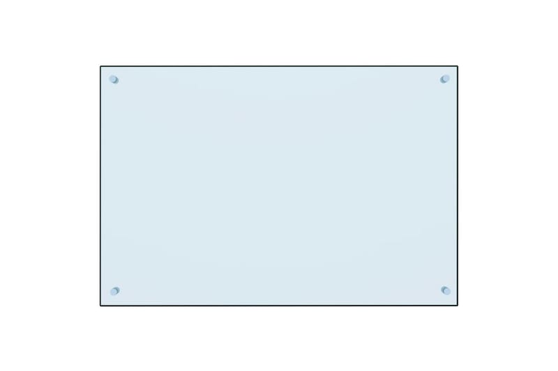 Kjøkkenplate hvit 90x60 cm herdet glass - Hvit - Møbler - Senger - Madrasser - Overmadrass